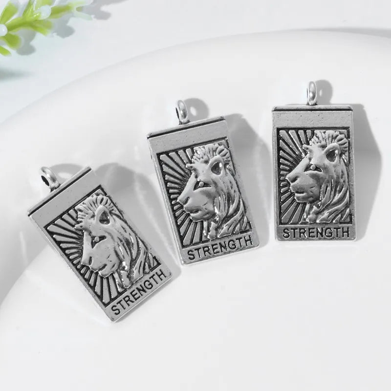 Elegant Alloy Tarot Card Charms Set for DIY Religious Jewelry Crafting