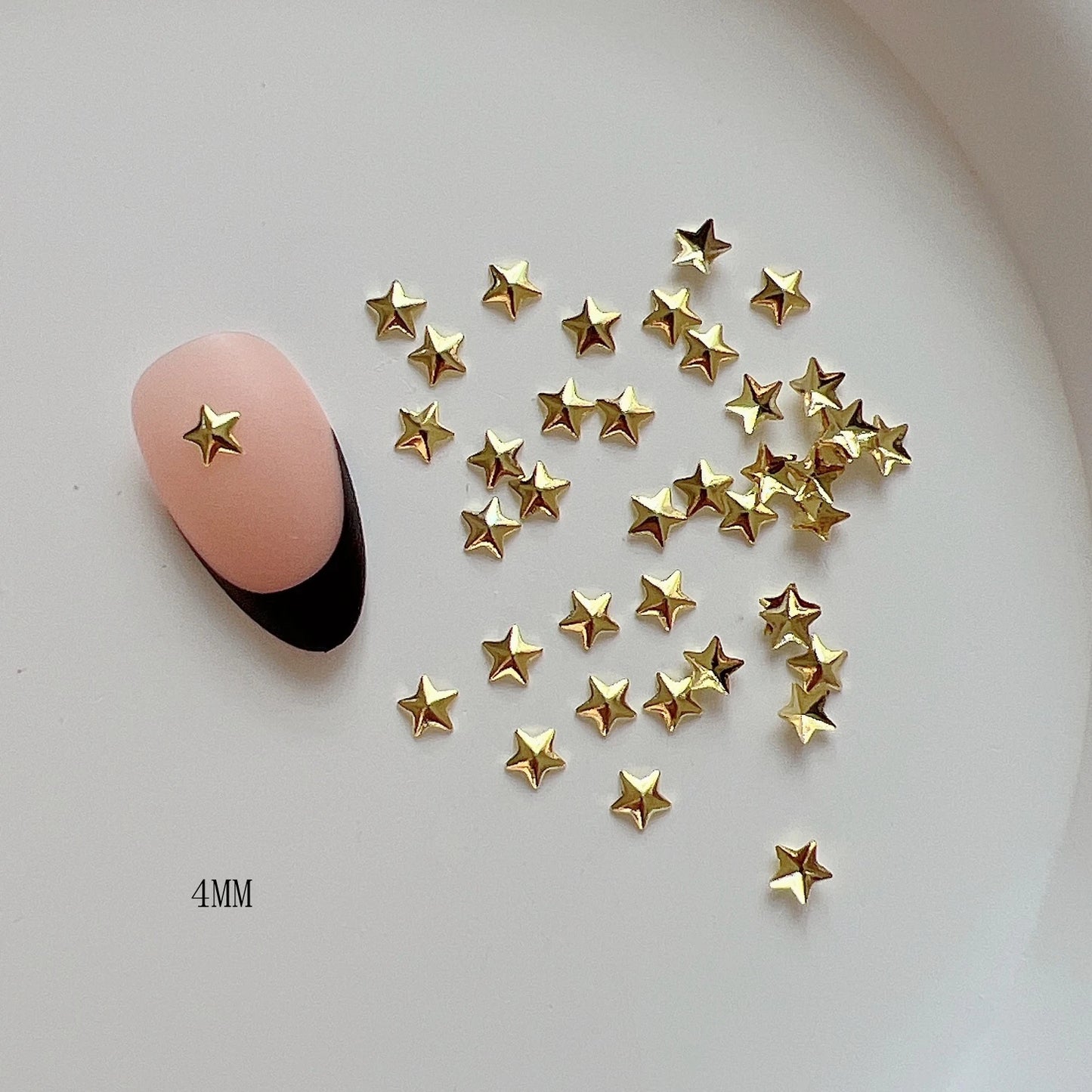 Nail Angel 3D Metal Mini Star Heart Square Bow Charm Set