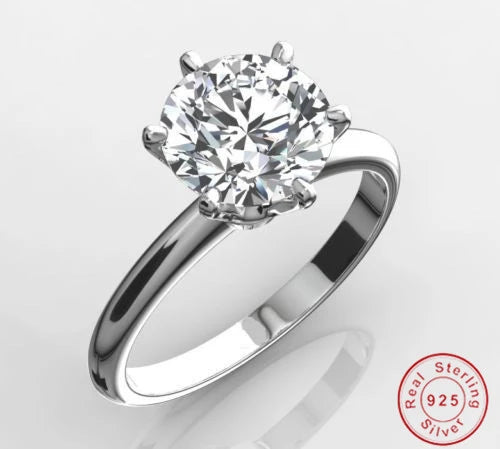Promise Marquise Cut 3ct Simulated Diamond Engagement Ring in 925 Sterling Silver for Women Elegant Wedding Jewelry Christmas Gift