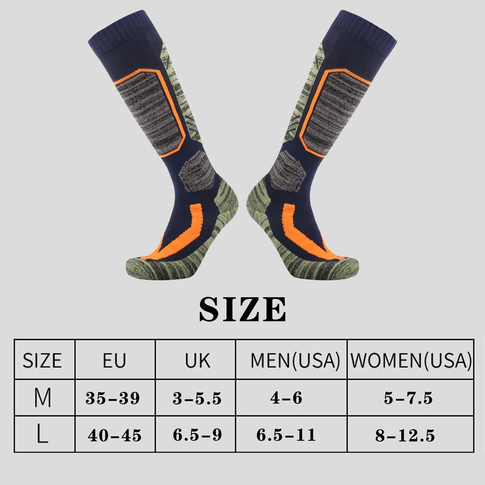 Thermal Thick Cotton Ski Socks High Knee Warm Unisex