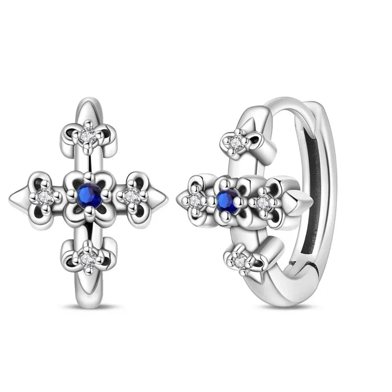 925 Sterling Silver Tulip Hoop Earrings with Dragonfly Firefly Bow Shell Conch and Turtle Designs Fine Jewelry Gifts for Women