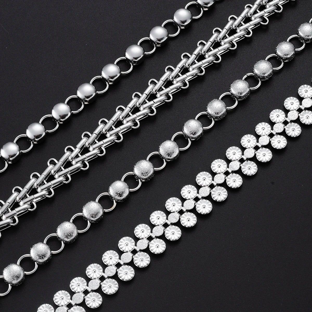 Huge Stainless Steel Handmade Link Chain Necklace and Bracelet for Men Hypoallergenic Fashion Jewelry