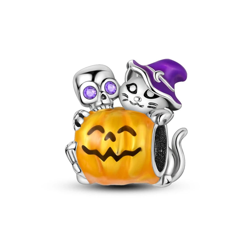 Sterling Silver Snowman Charm Beads for Bracelets Jewelry Gift KTC1347
