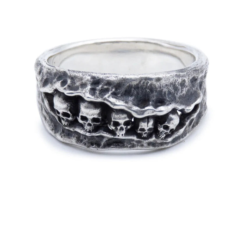 Vintage Punk Rock Mad Max Motorcycle Skeleton Rings for Men and Women