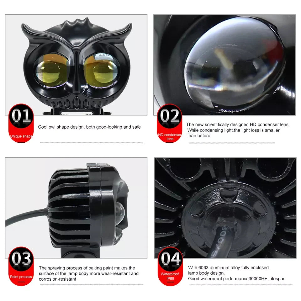 Owl 30W Dual Color Mini Projector Driving Light Waterproof