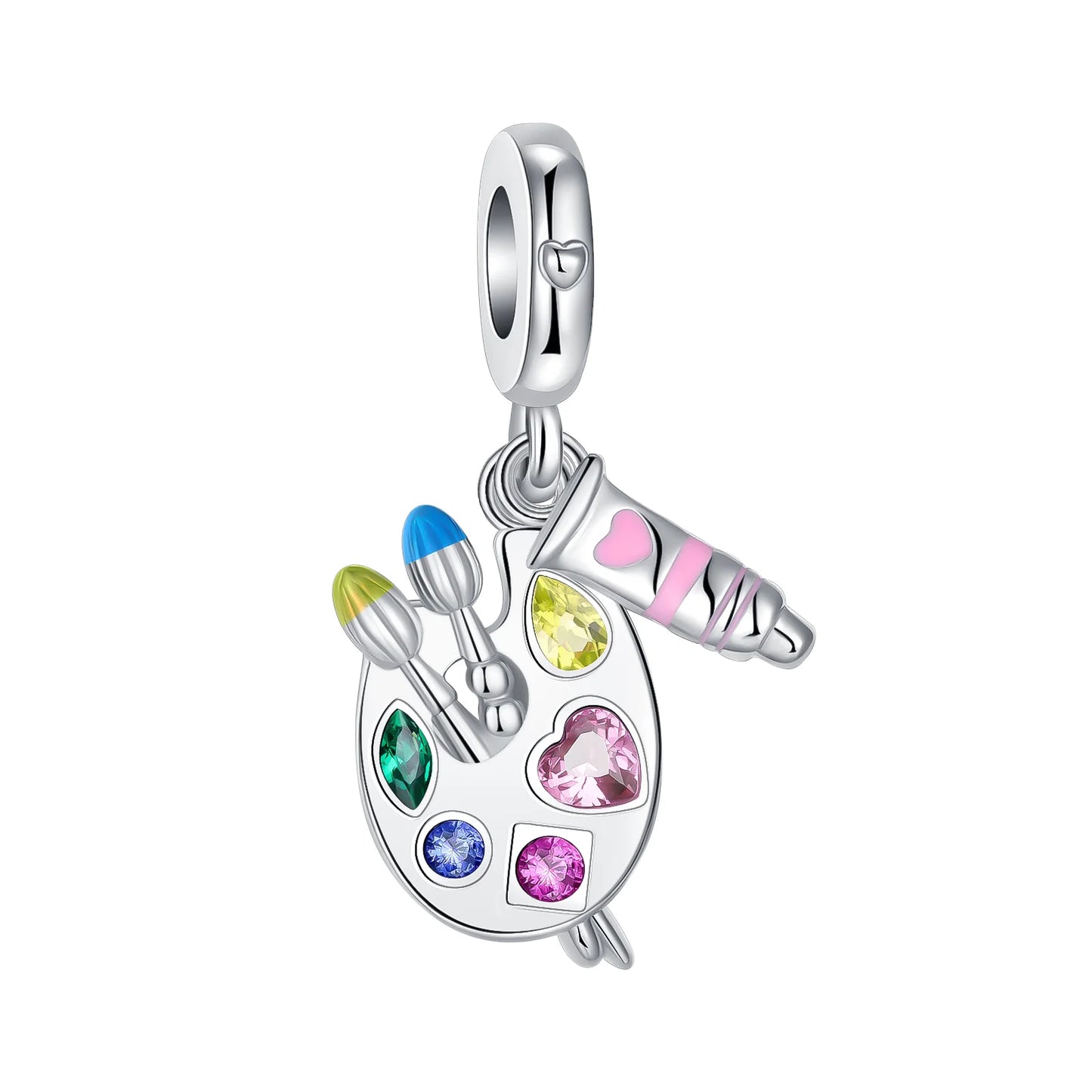 Original 925 Sterling Silver Magic Cube Charm Bead Pendant with Zircon for Bracelet and Necklace Jewelry