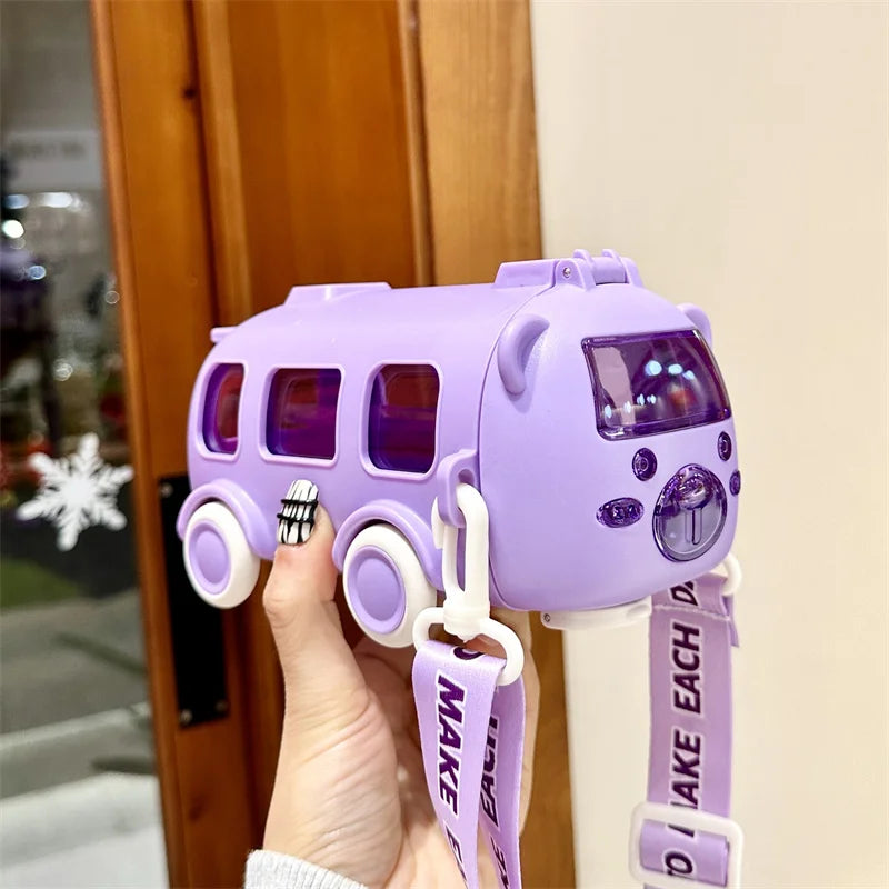 Kids Cute Cartoon Straw Water Bottle Leakproof BPA Free