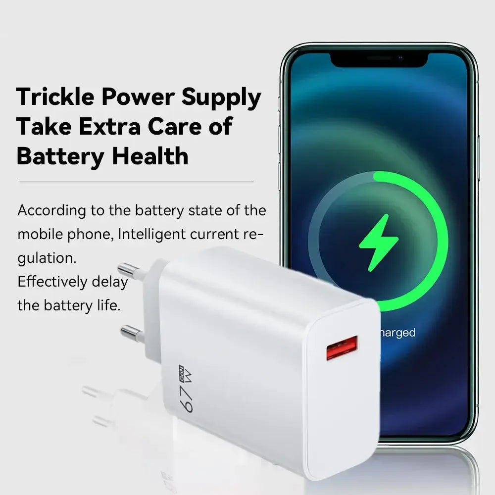 For Xiaomi 67W USB Super Fast Charger 6A Type C Cable