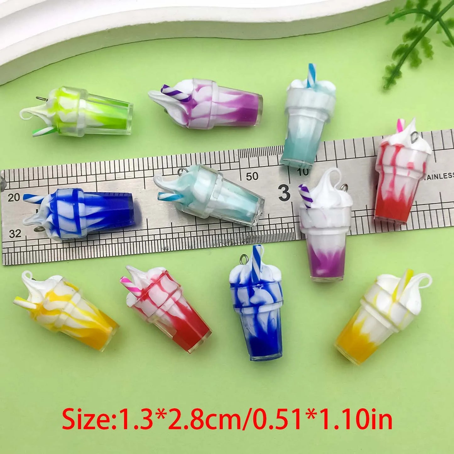 3D Ice Cream Resin Charms Set for DIY Jewelry Crafting