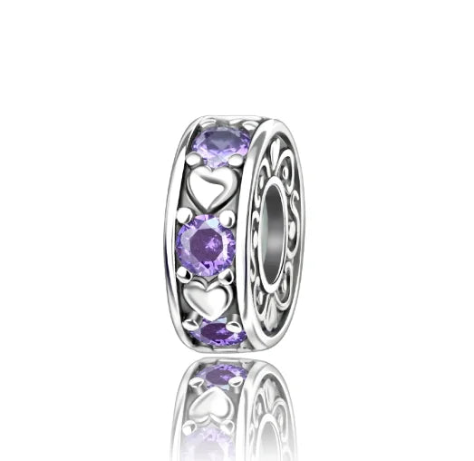 925 Sterling Silver Colorful Butterfly And Cherry Blossom Beads Clip Charm For DIY Bracelets Fine Zircon Jewelry