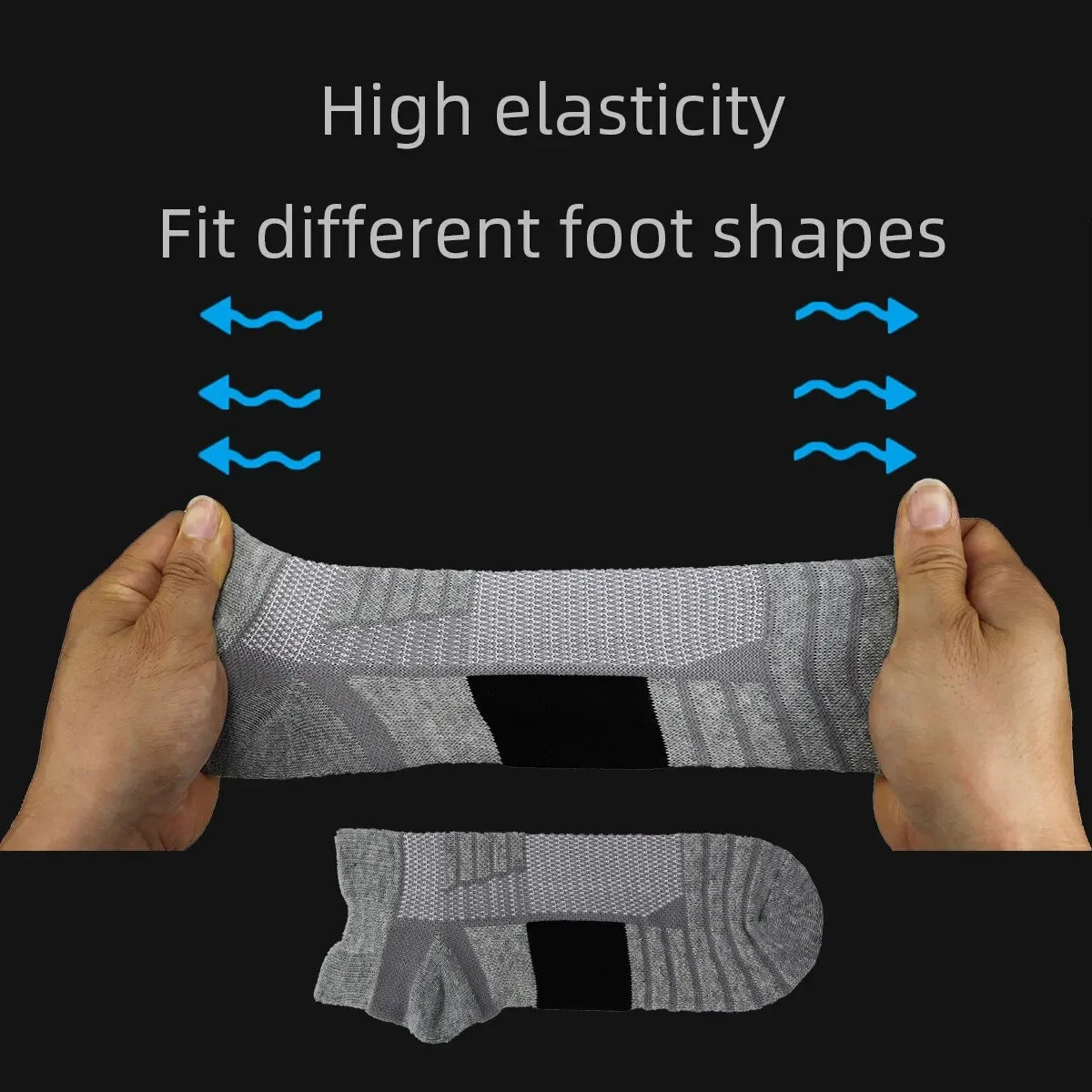 3 Pairs Unisex Performance Running Socks Breathable Cushion Ankle Support Anti Slip Sports Socks for Men and Women