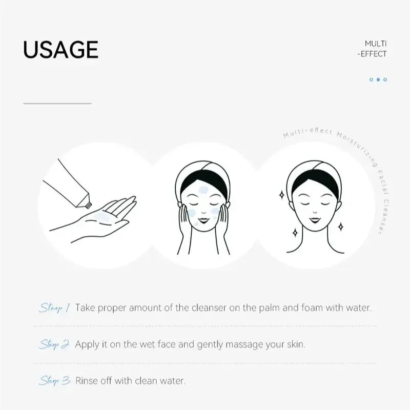 Facial Cleanser Deep Cleansing Foam Remove Dark Spots Acne