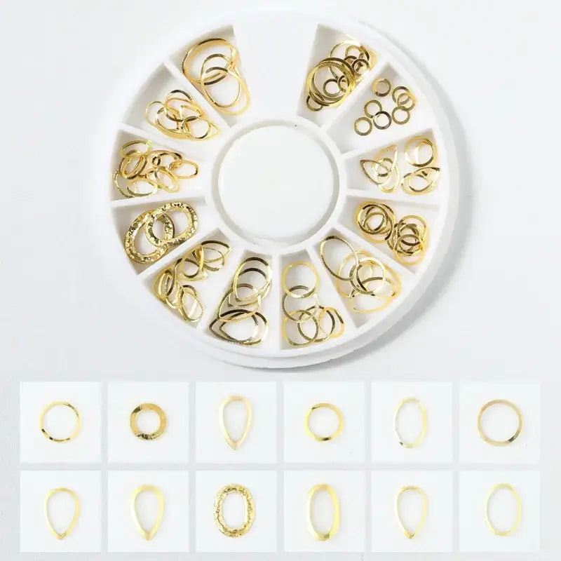 Resin Filling Metal Rivet Moon Stars Nail Art Decorations Mixed Beach Ocean Style Jewelry DIY Charms PP-XY-14