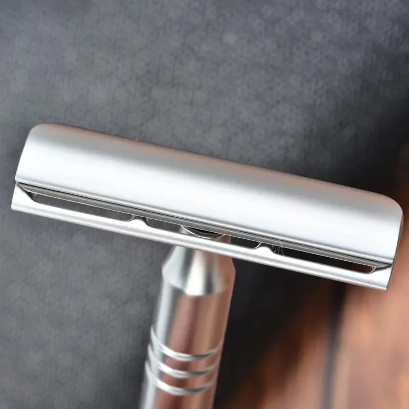 Yaqi Matte Chrome AC Blade Men's Safety Razor Excalibur Single-Edge Beard Shaver