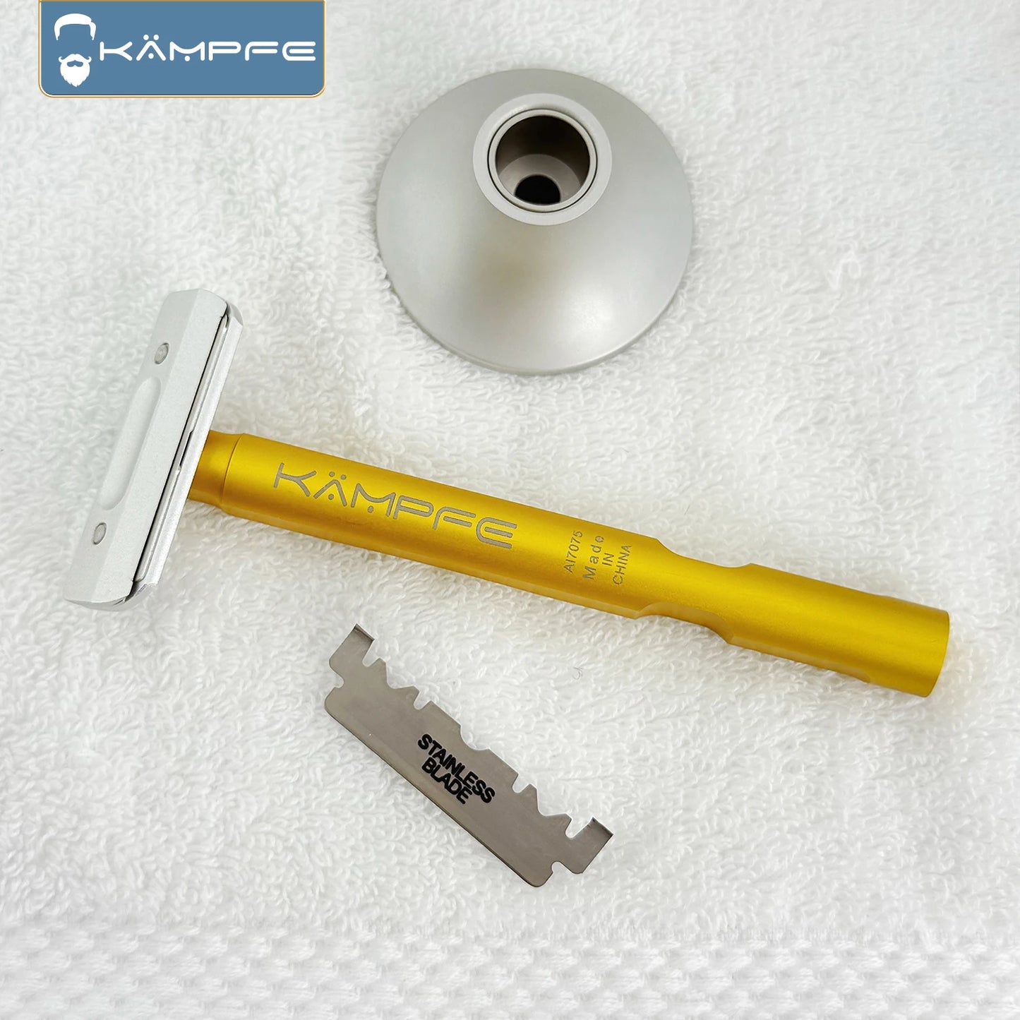 KAMPFE Aluminum Single Blade Safety Razor Men’s Manual Shaver Gift for Father Hair Salon Tool