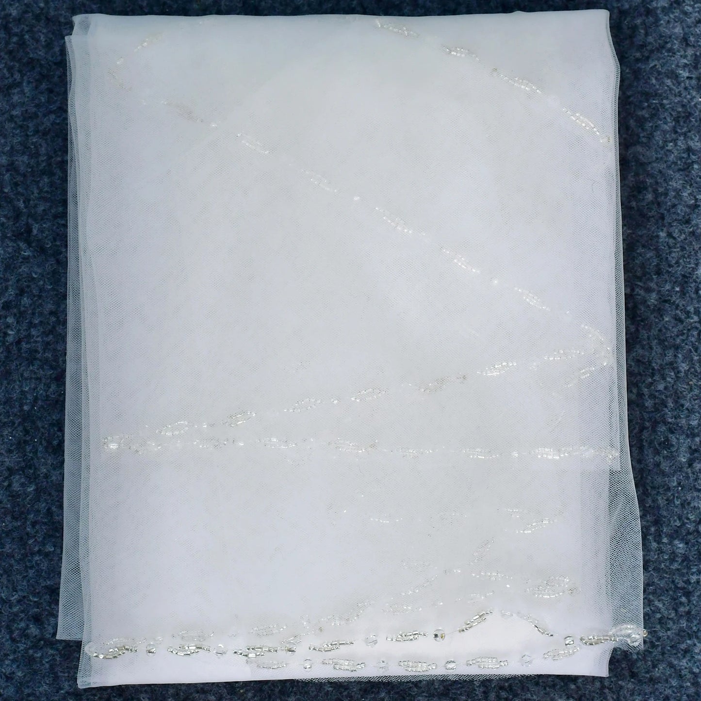 Exquisite Cathedral Wedding Veil with Crystal Beaded Rhinestone Edge