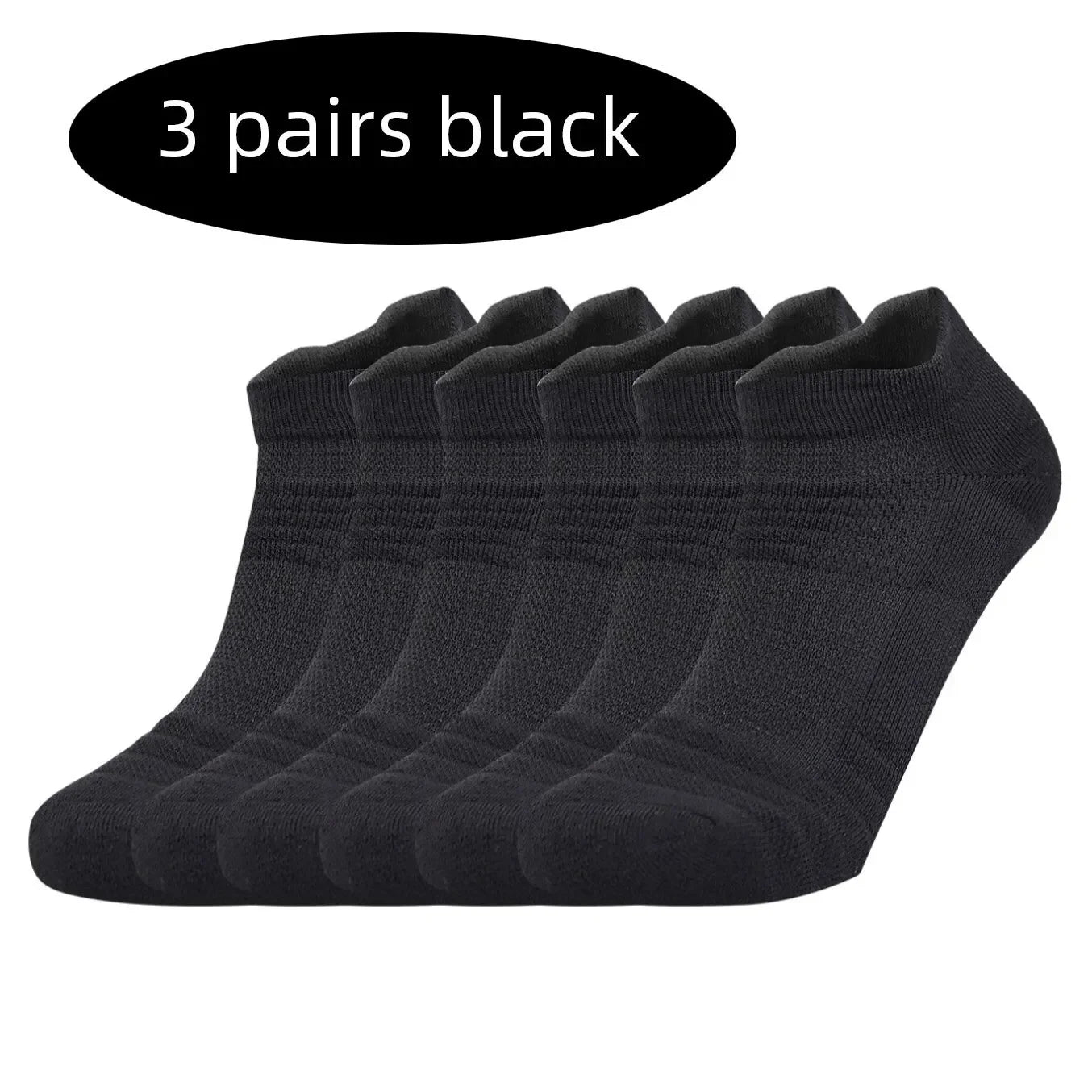 3 Pairs Unisex Performance Running Socks Breathable Cushion Ankle Support Anti Slip Sports Socks for Men and Women