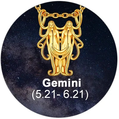 U7 Zodiac Constellations Pendant Necklace Unisex 3D Horoscope Charm Jewelry Gift
