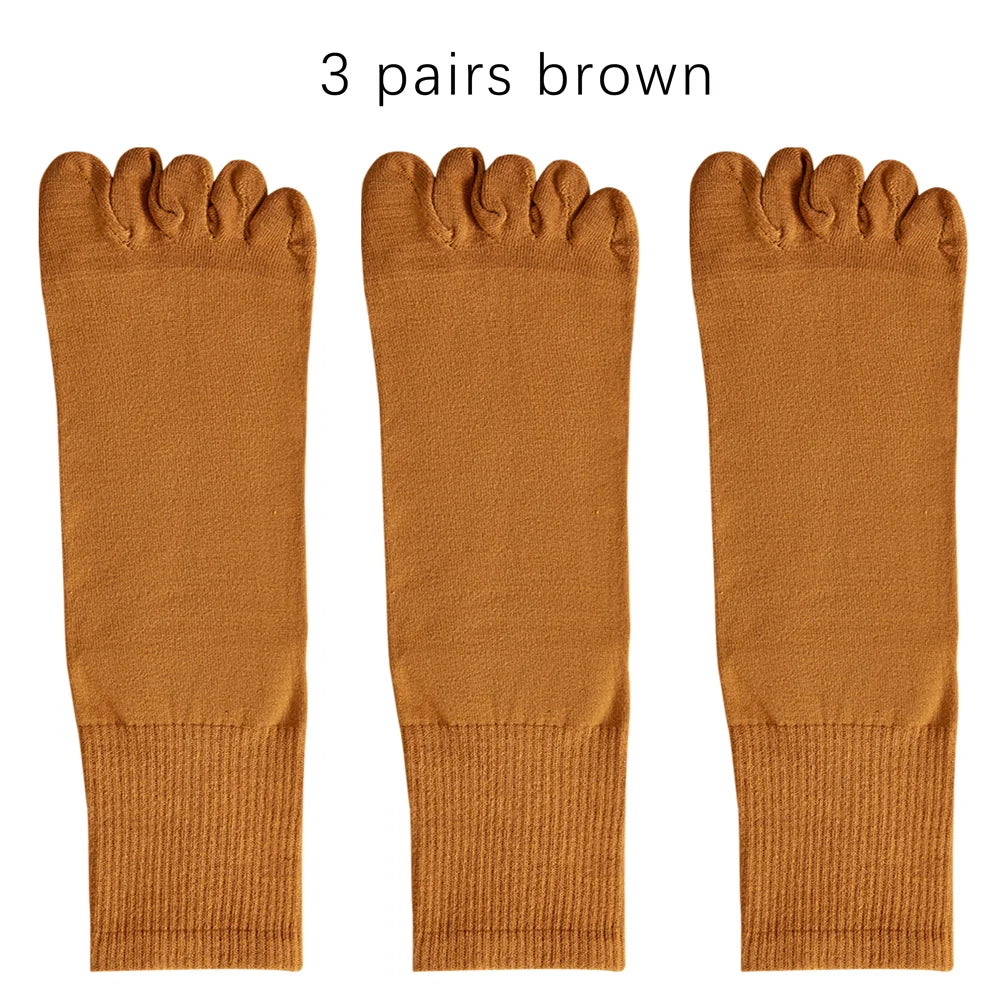 Mens Split Toe Cotton Crew Socks Moisture Wicking Freshness