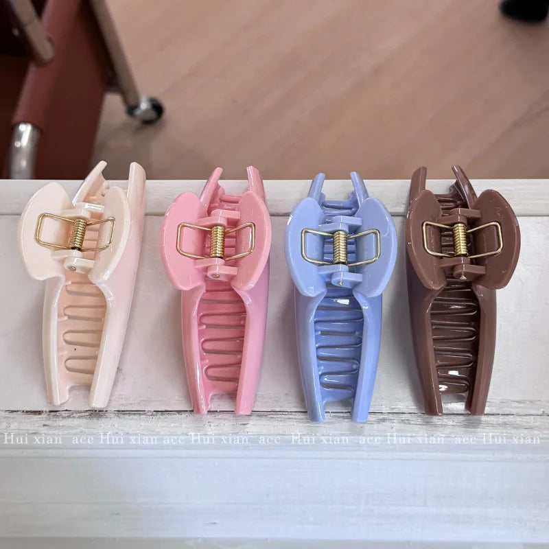 Vintage Large Thick Crab Hair Claw Clips For Women Kpop
