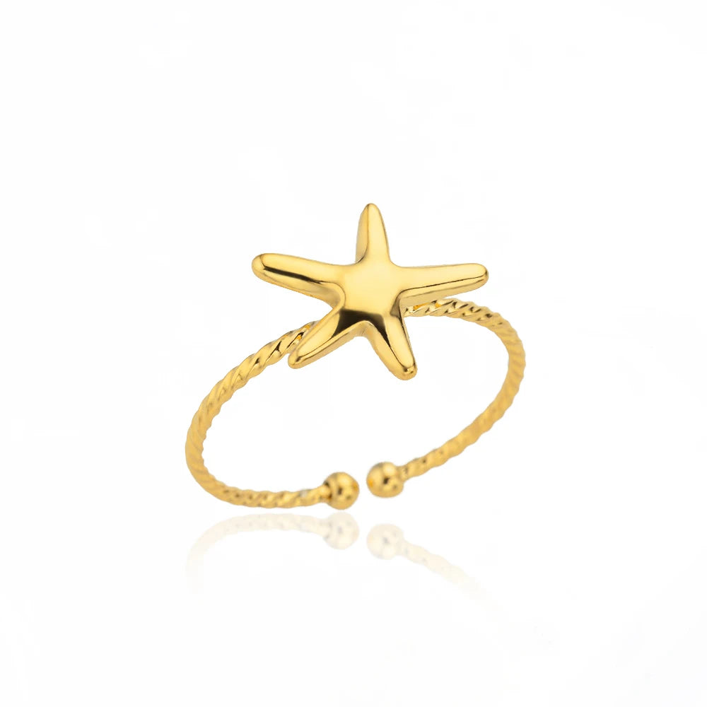 Gold Color 316L Stainless Steel Women's Rings - Fade-Resistant Luxury Wedding Jewelry with Free Shipping