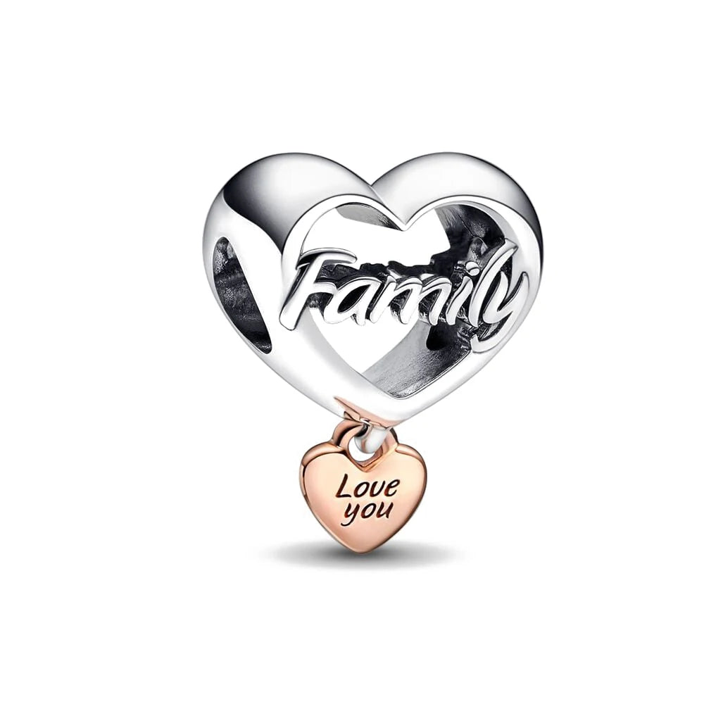 925 Sterling Silver Loving Grandma Family Tree Charm
