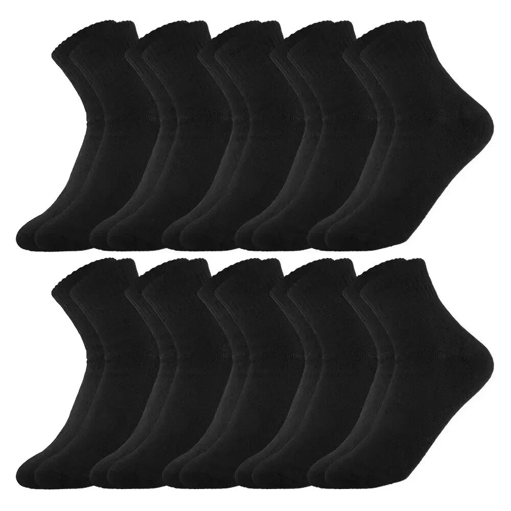 Men's Breathable Cotton Ankle Socks Comfortable Summer Low Cut Casual Socks 10 Pack