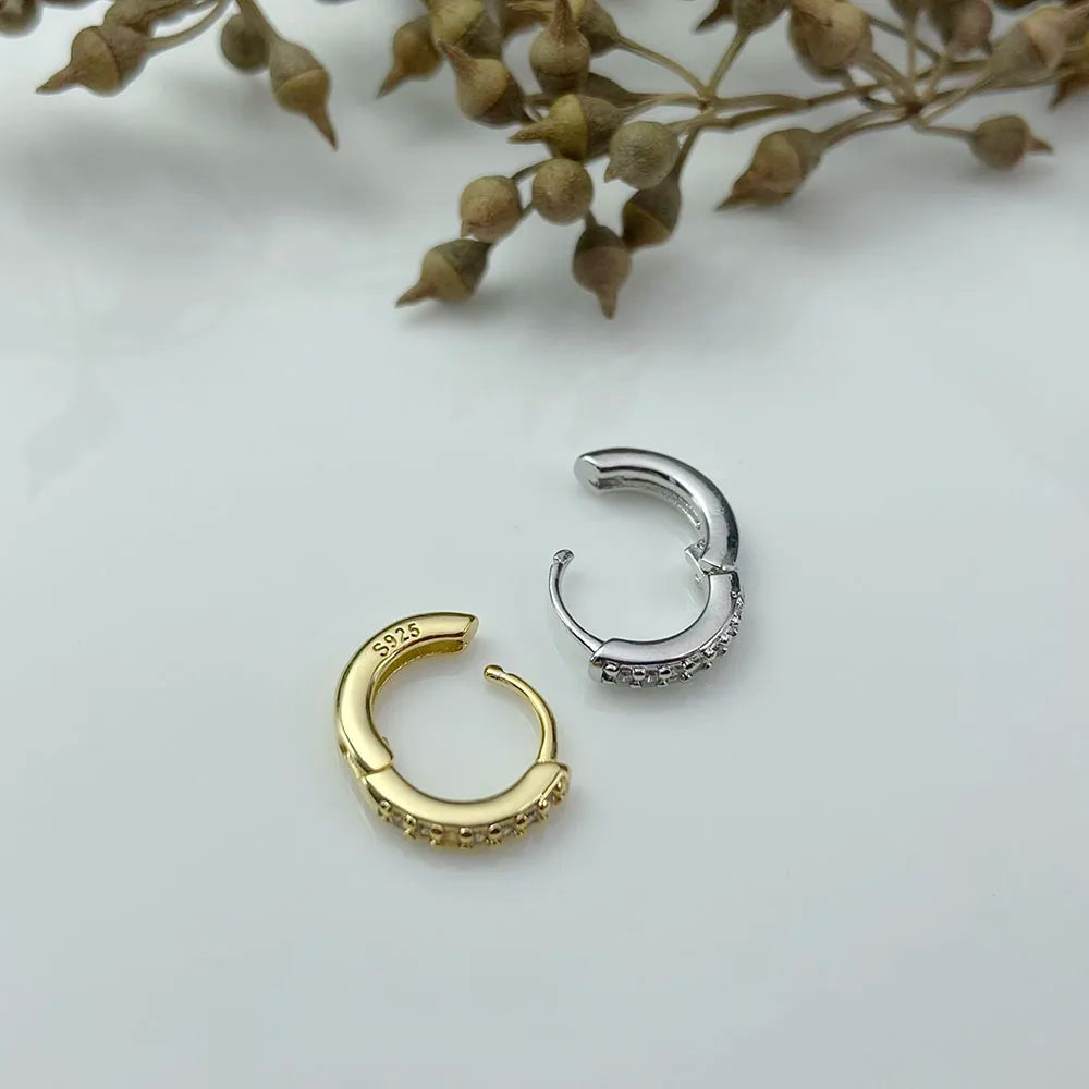 Star Zircon Stainless Steel Helix Piercing Earrings For Women
