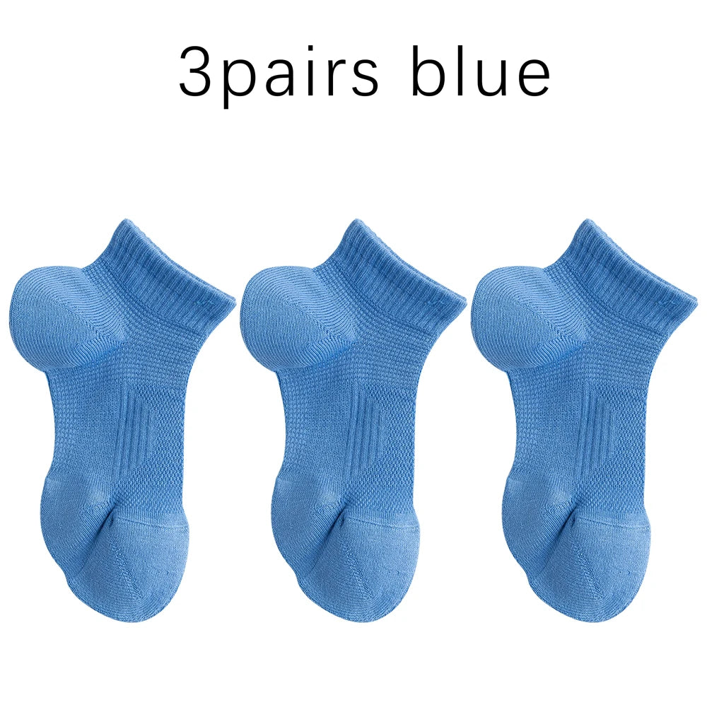 3 Pairs Dopamine Color Womens Breathable Running Socks