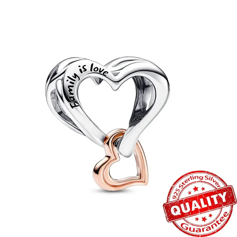 925 Sterling Silver Colorful Snowflake Heart Lock and Key Charms for DIY Necklace and Bracelet Jewelry Gifts