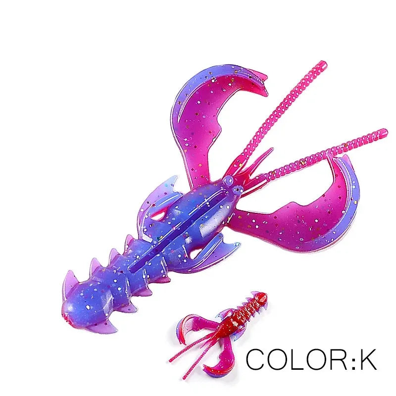 65mm 10pcs Lobster Soft Lure Bionic Shrimp Fishing Bait K