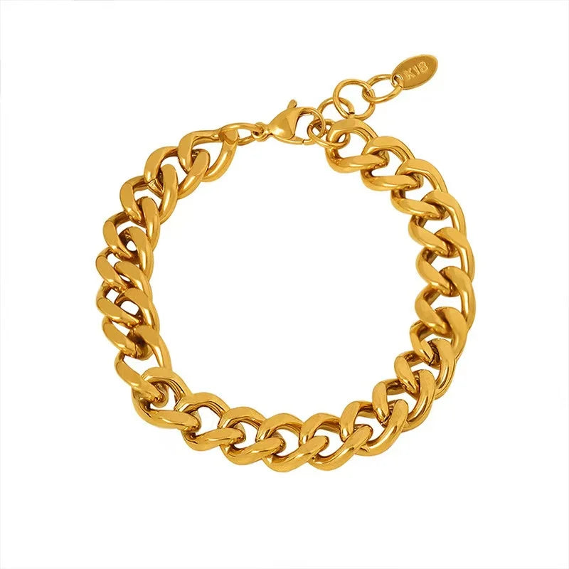 Jovolove Elegant Stainless Steel Waterproof Bangle for Women - Fashionable Gemstone Design