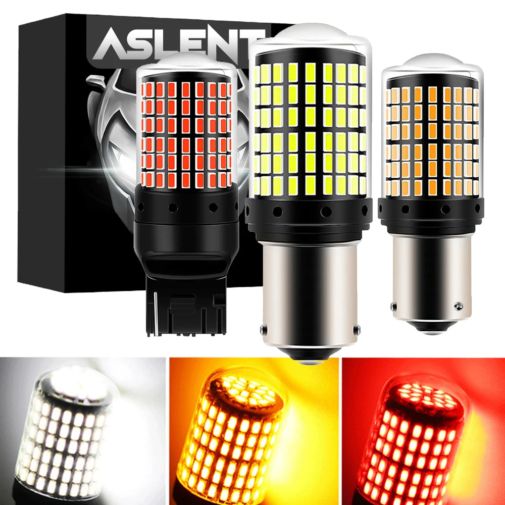 CanBus 144SMD LED Turn Signal Bulbs 1156 T20 2 Pack