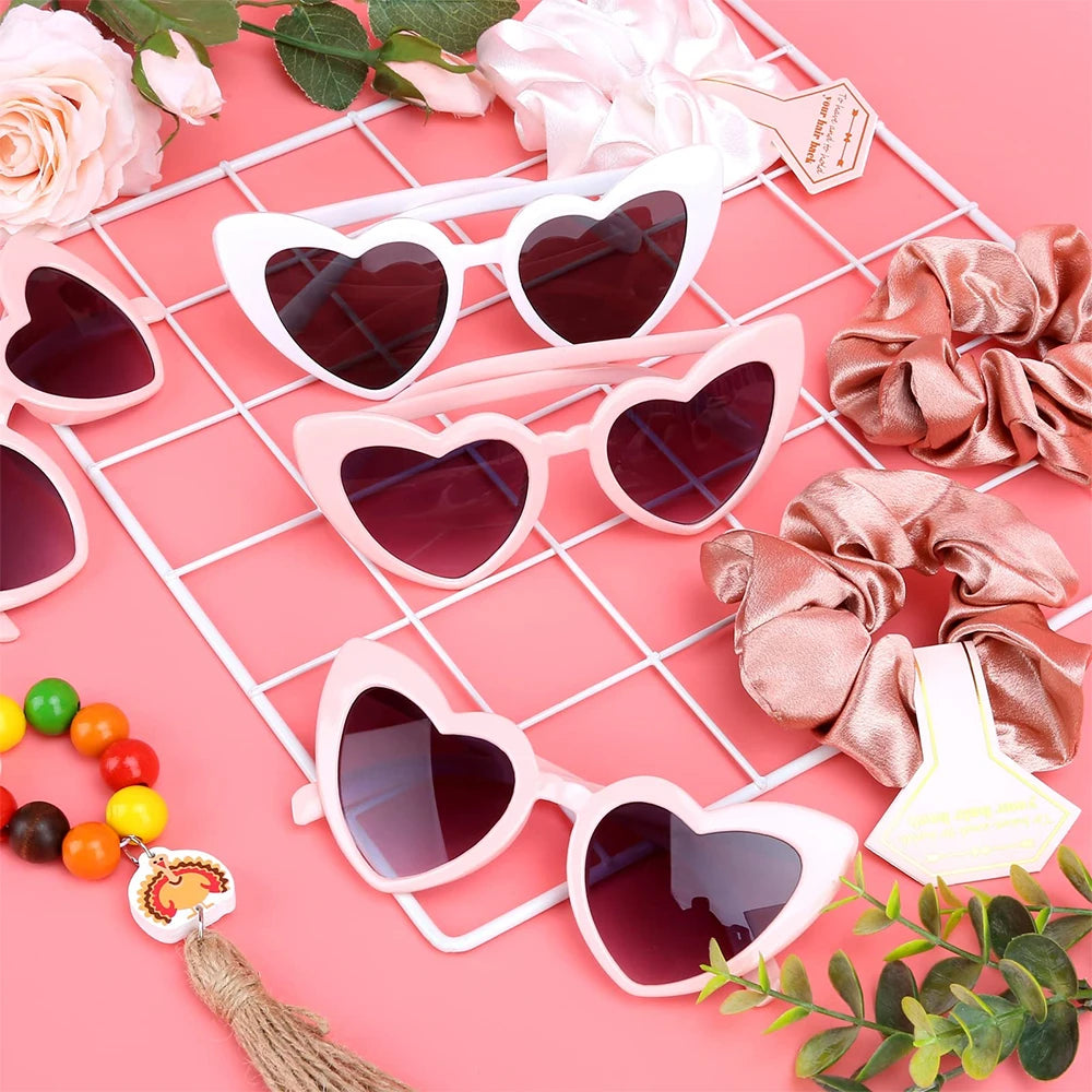 Heart Shaped Sunglasses for Bachelorette Party Bridal Shower Gifts and Decorations Fun Bridesmaid Accessories