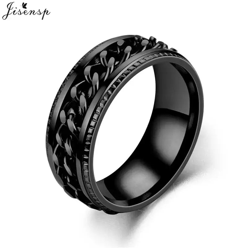 Stainless Steel Spinner Chain Anxiety Rings for Men and Women 520