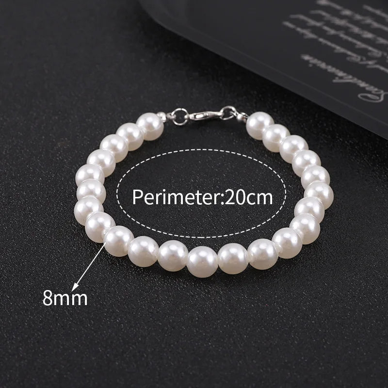 Elegant Unisex Pearl Necklace Handmade Bead Strand for Weddings and Banquets 2024 Trend