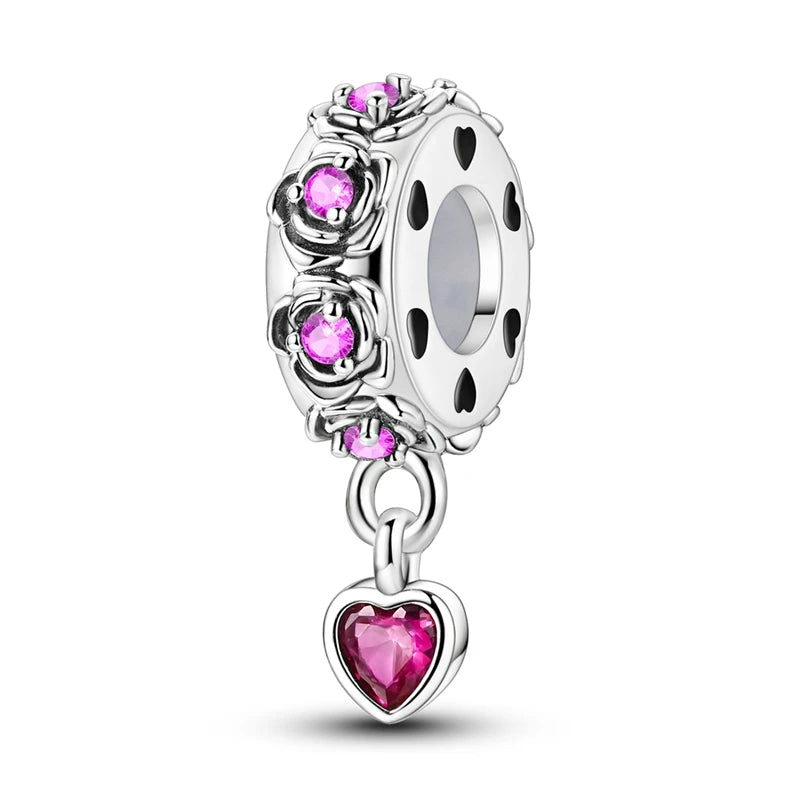 925 Sterling Silver Spacer Beads Charms for DIY Bracelets Jewelry Gifts for Women KTC1445