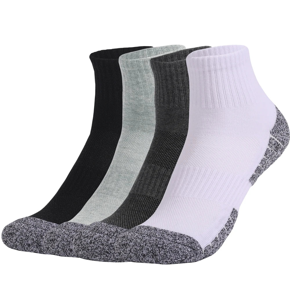 6 Pairs Mens Thermal Terry Hiking Socks Mid Crew Cushioned