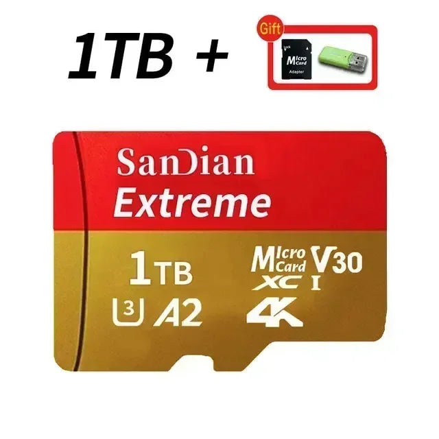 High Speed 1TB Micro SD Card 512GB 256GB 128GB For Laptop
