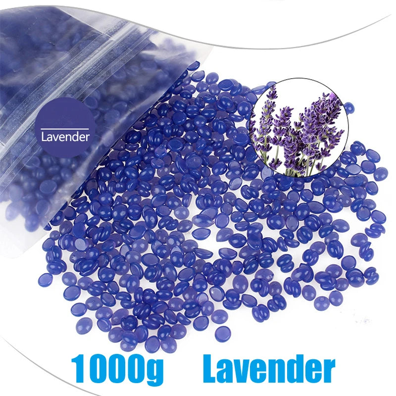 Painless Hard Wax Beans for Bikini and Body Hair Removal with Heating Wax Machine - Fast and Gentle Depilatory Solution