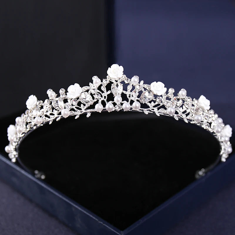 Silver Crysta Baroque Vintage Tiara - Top-Rated Wedding Hair Accessory for Brides & Pageants Silver 10
