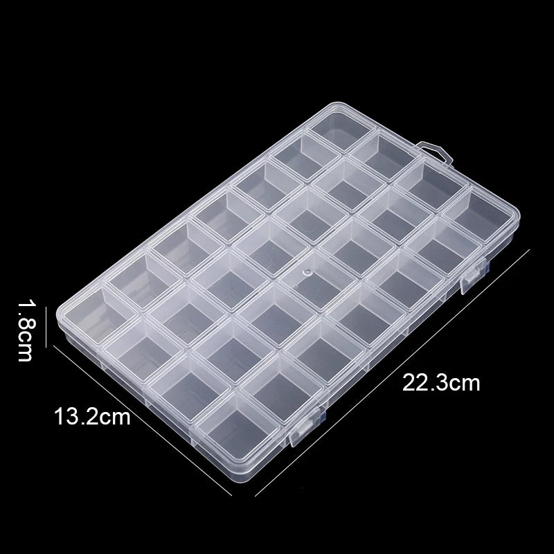 ClearCraft Adjustable Bead Organizer Box Top Rated Storage Solution for Jewelry and Crafts 28 Grids