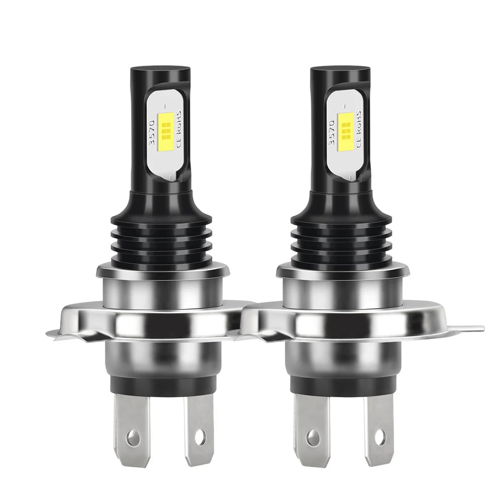 High Power 120W Fanless Fog Light Bulbs H4 H7 9005 9006 H11 5202 H3 880 881 6500K Bright White 12V 24V 2Pcs