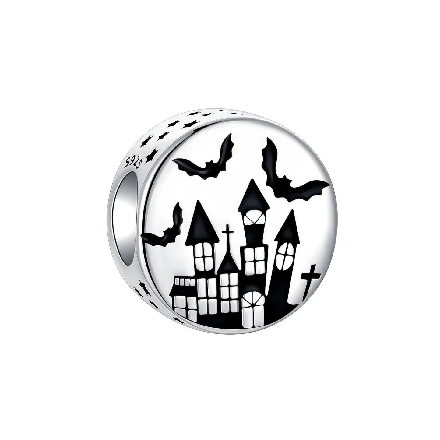 925 Sterling Silver Halloween Charms Set Pumpkin Skull Witch Ghost Beads for Bracelet Necklace Jewelry