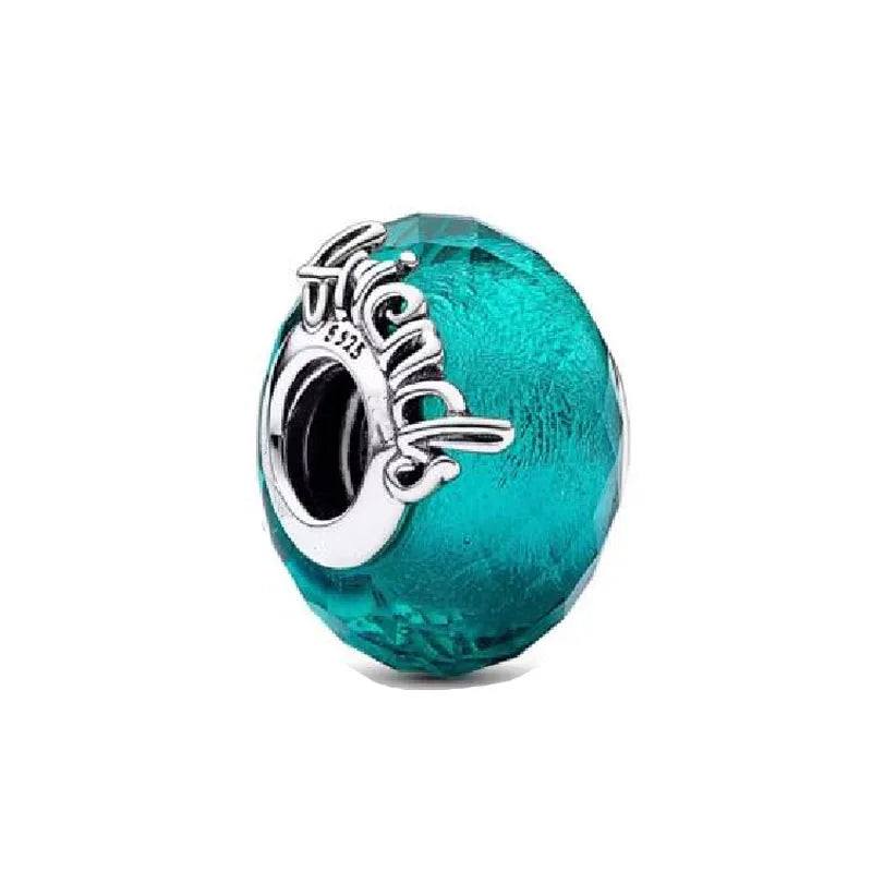 2025 Trendy 925 Silver Colorful Glass Beads for European Bracelets DIY Exquisite Jewelry
