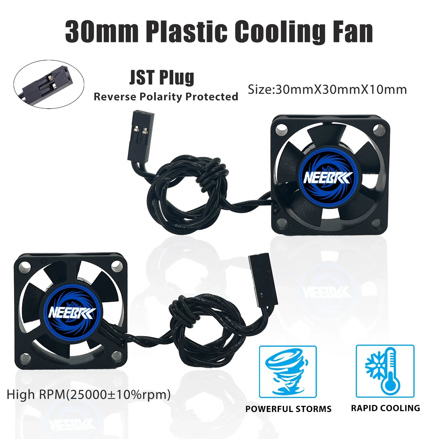 RC Motor Fan Cooling Heatsink 25-50mm High Wind Rapid Cool