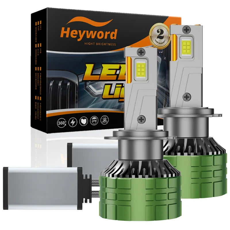 Heyword 72000LM Canbus LED Headlight Bulbs 6000K 12V Plug Play