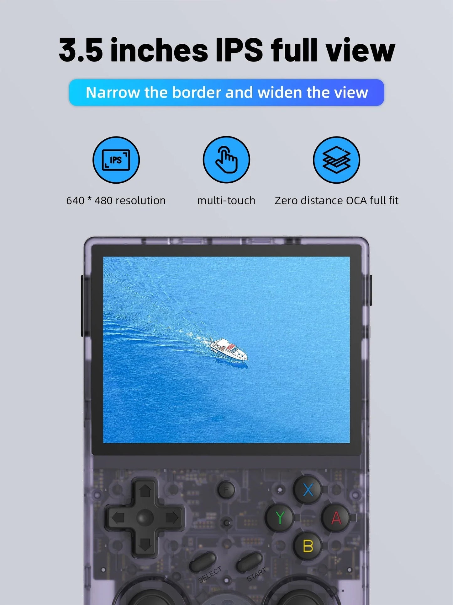 RG353V RG353VS Handheld Game Console 64 128 256GB Touchscreen Dual System Android 11 And Linux Portable 3.5 Inch Retro Gaming Console Micro HDMI Type C Supports Up To 40000 Games