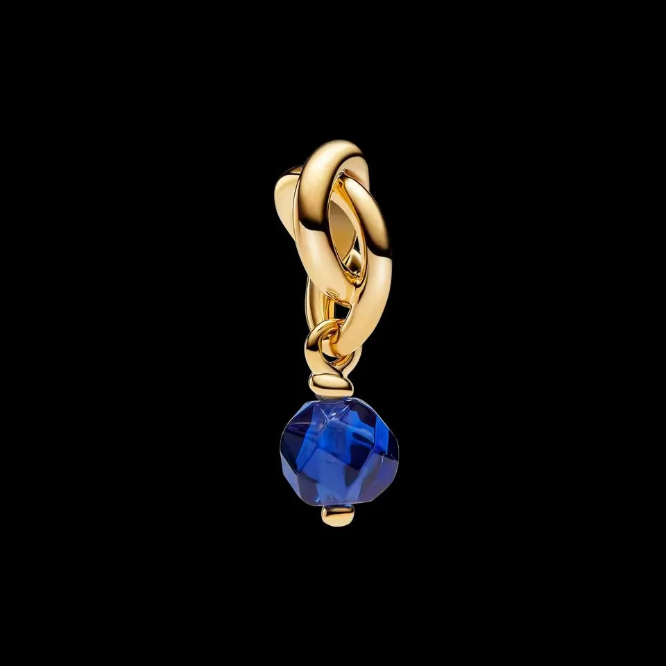 Avocado Double Dangle 925 Silver Heart Eternity Charm