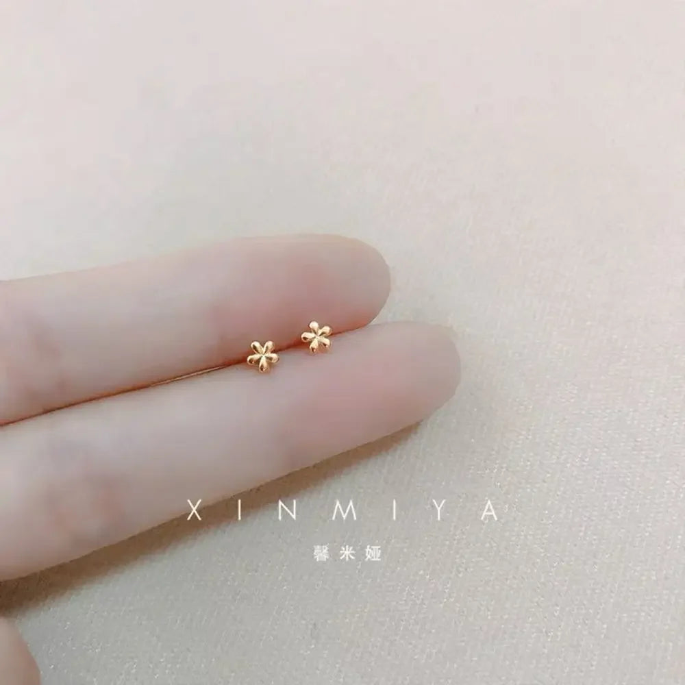 925 Silver Mini Stud Earrings for Women Heart Star Butterfly Dinosaur Design